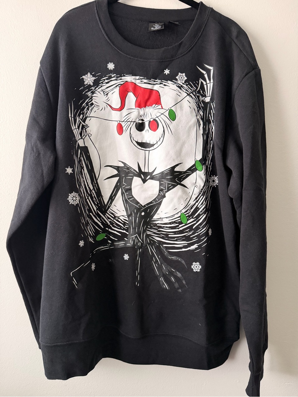 Disney Nightmare Before Christmas Sweatshirt Mens Small L Lights Up